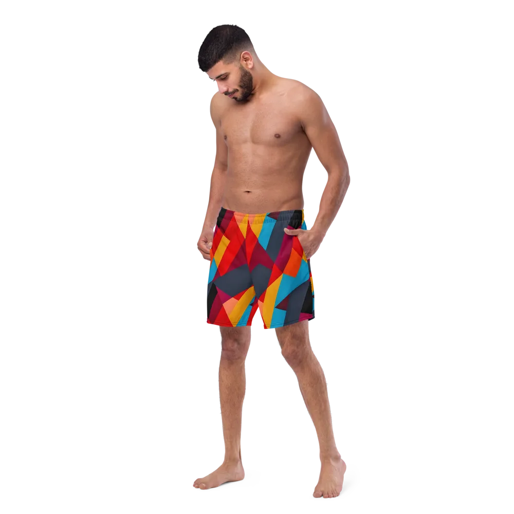 Chromatic Interlock on Swim Trunks — Left Front