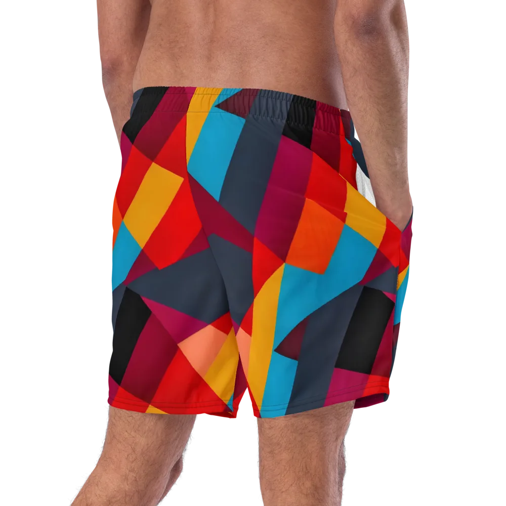 Chromatic Interlock on Swim Trunks — Right Back