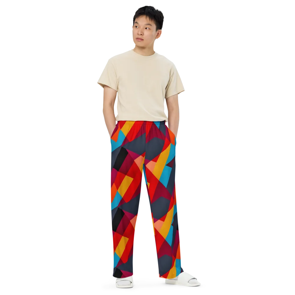Chromatic Interlock on Wide-Leg Pants — Front