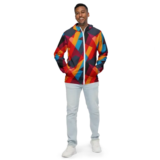 Chromatic Interlock on a Men's Windbreaker