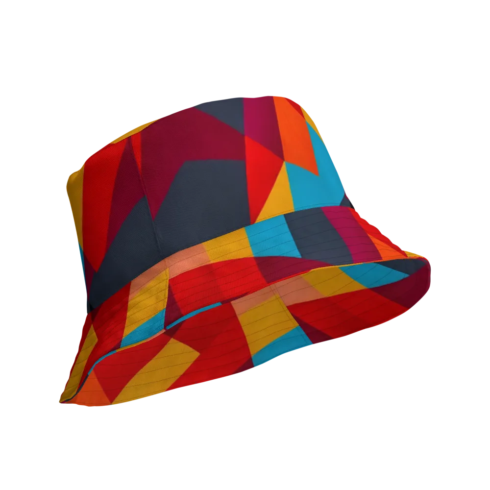 Chromatic Interlock on Reversible Bucket Hat — Product details Outside