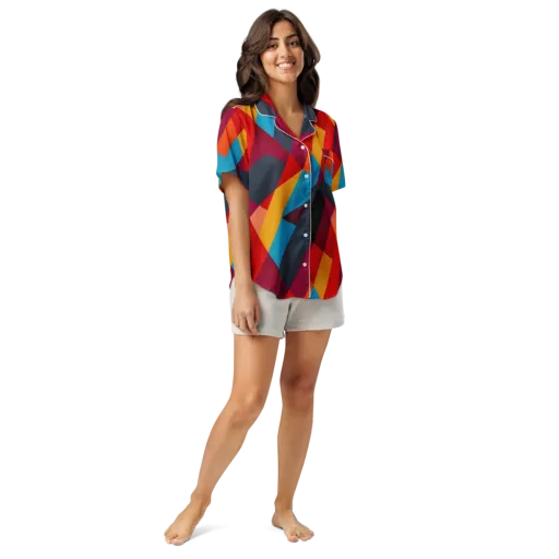 Chromatic Interlock on a Women's Short Sleeve Pajama Top