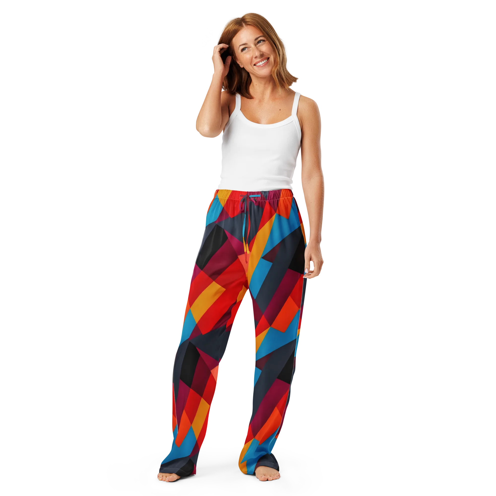 Chromatic Interlock on Women's Pajama Pants — Front
