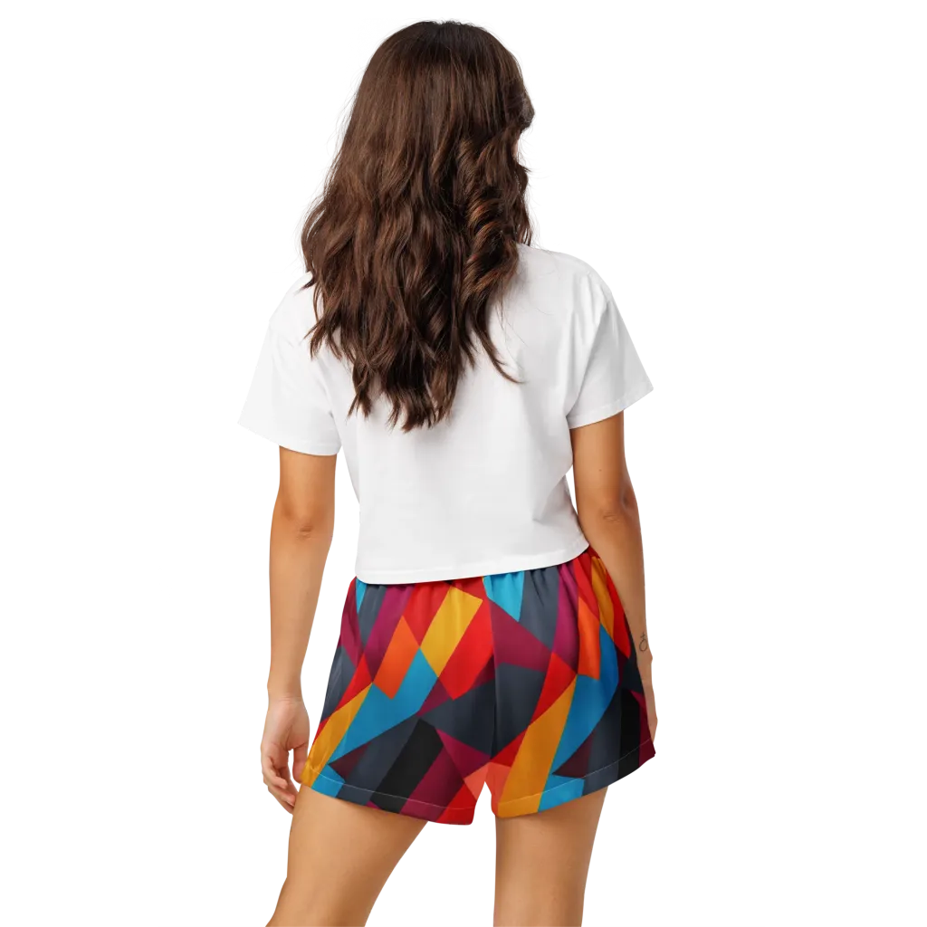 Chromatic Interlock on Women's Pajama Shorts — Back