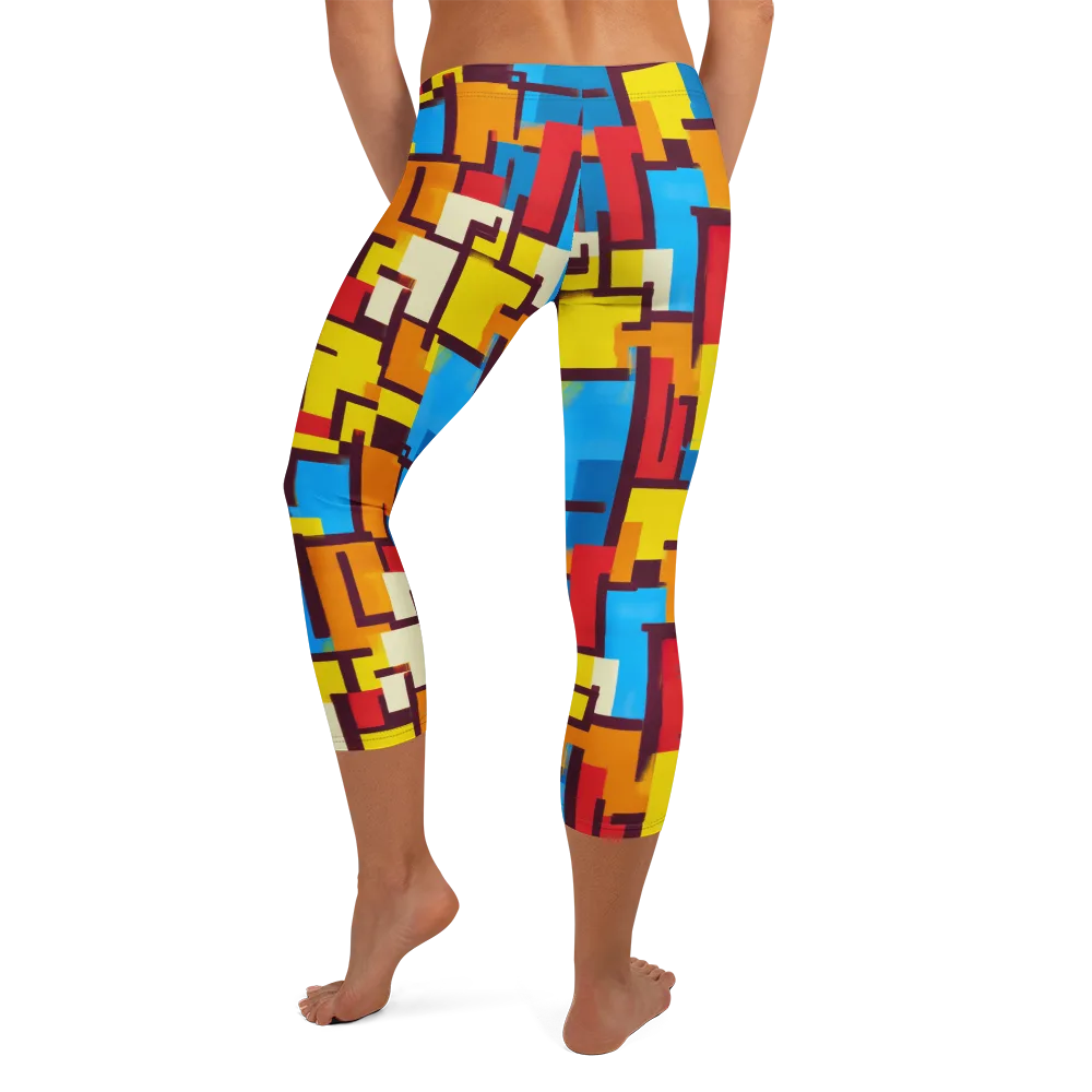 Bauhaus Voltage on Capri Leggings — Back