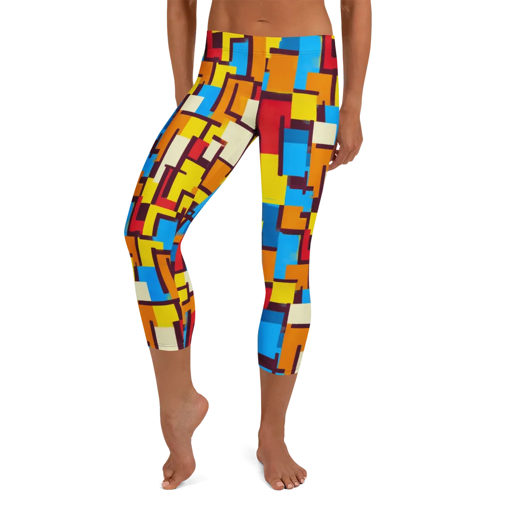 Bauhaus Voltage on Capri Leggings — Front