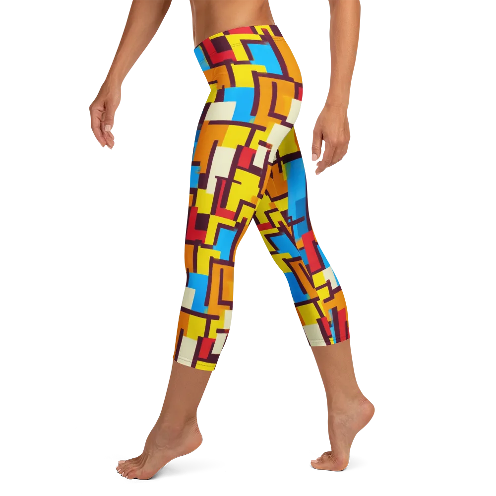 Bauhaus Voltage on Capri Leggings — Left