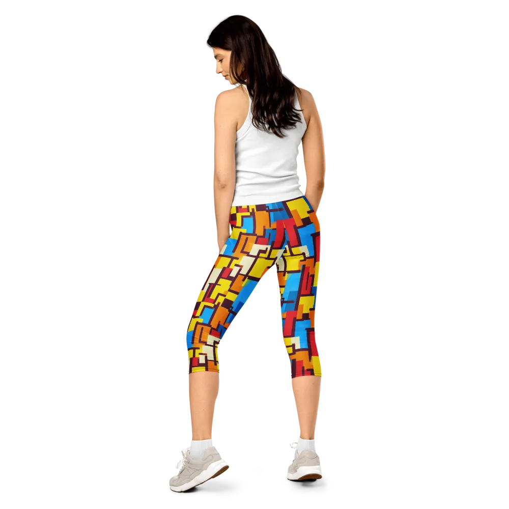 Bauhaus Voltage on Capri Leggings — Back