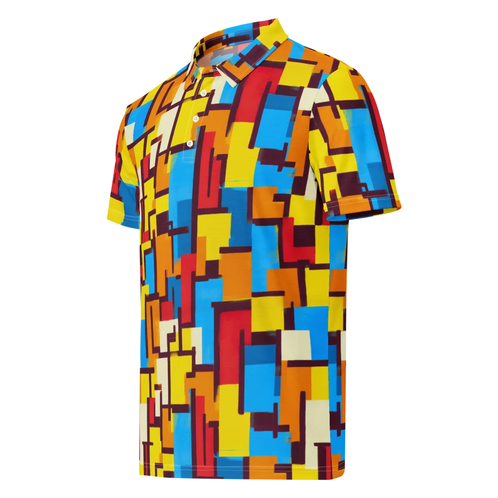 Bauhaus Voltage on Men's Slim Fit Polo Shirt — Left Front