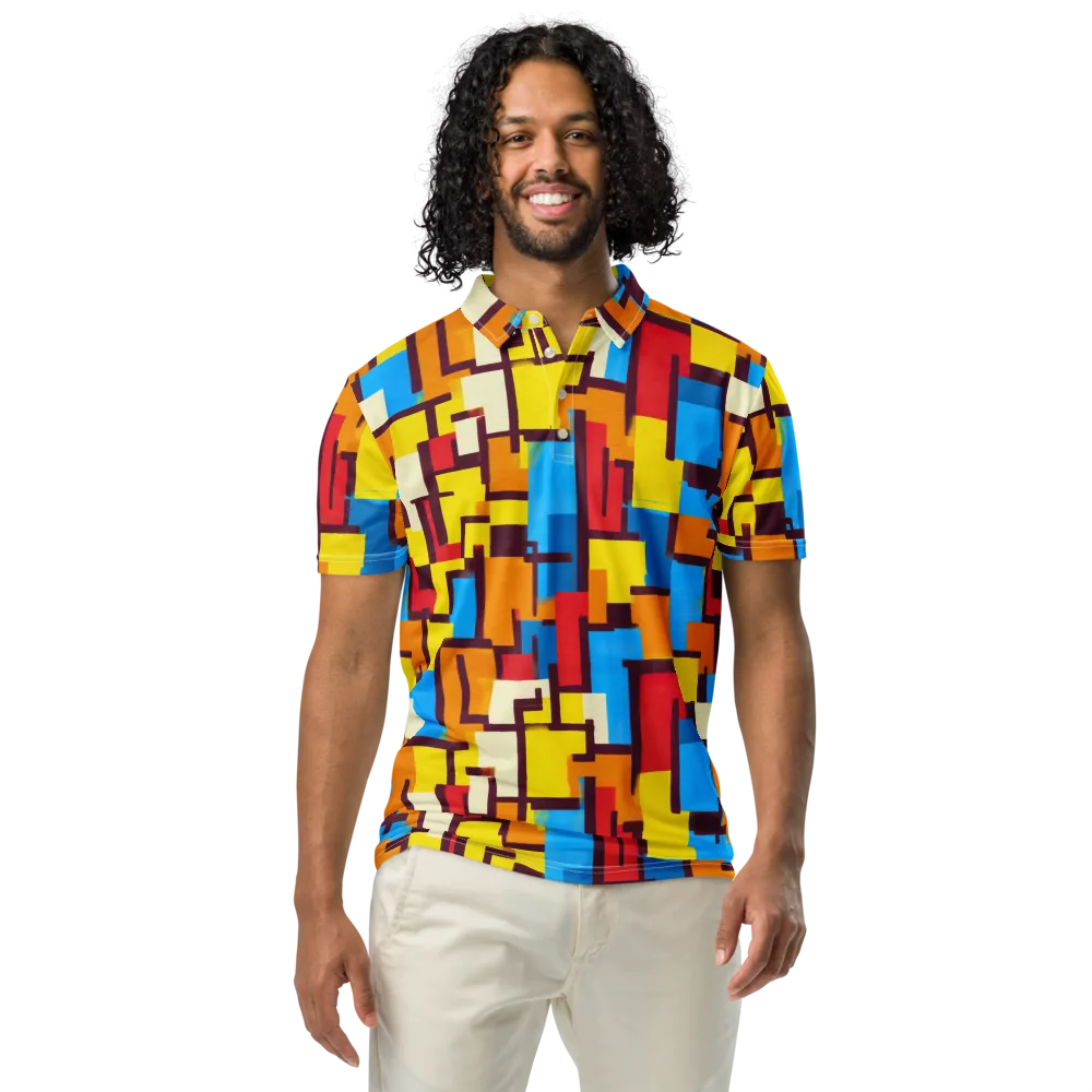 Bauhaus Voltage on Men's Slim Fit Polo Shirt — Front
