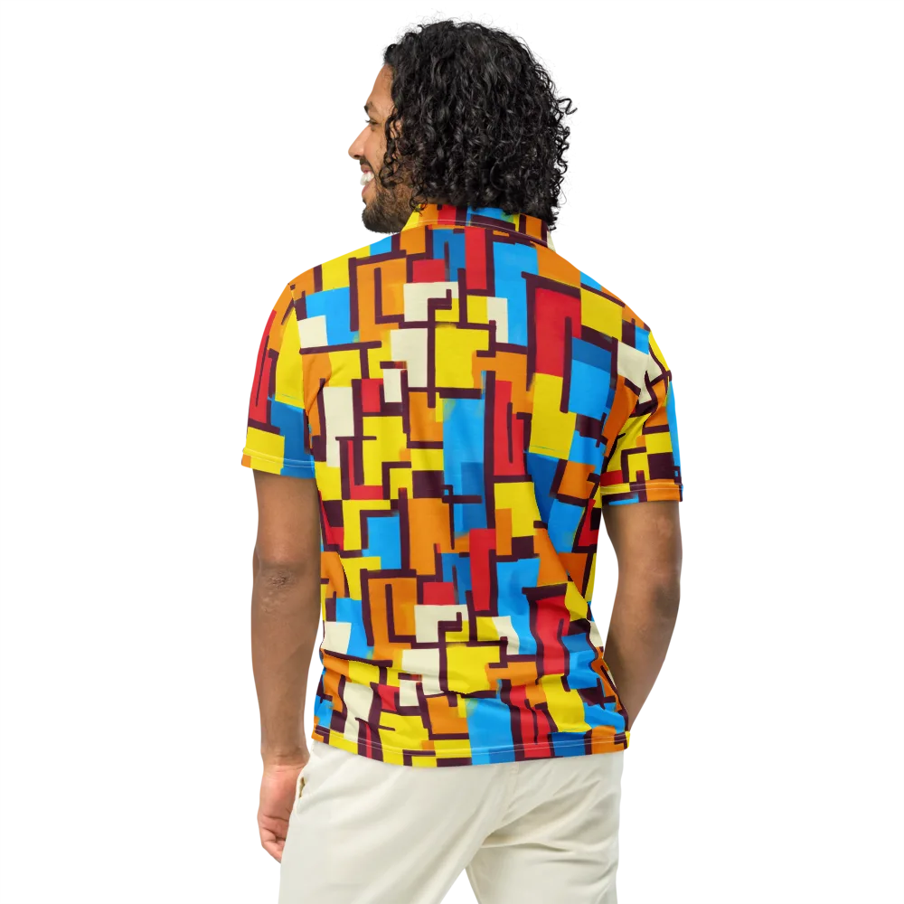 Bauhaus Voltage on Men's Slim Fit Polo Shirt — Back
