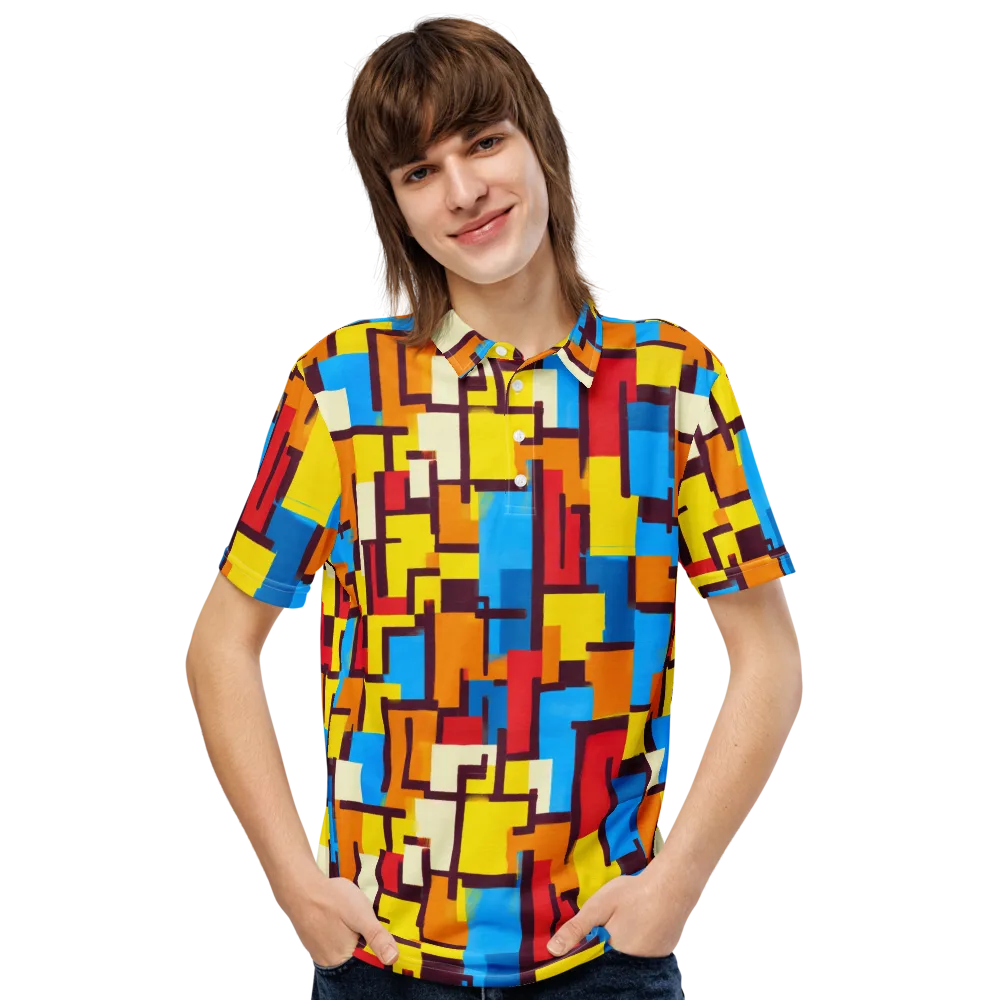 Bauhaus Voltage on Men's Slim Fit Polo Shirt — Front