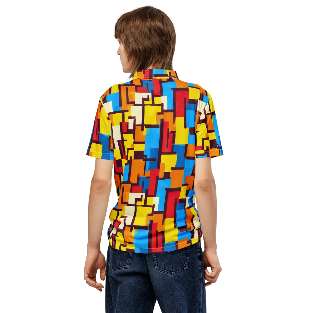 Bauhaus Voltage on Men's Slim Fit Polo Shirt — Back