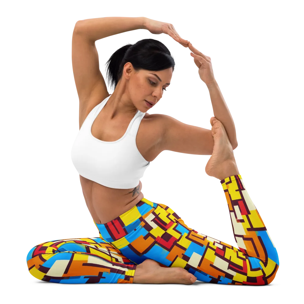 Bauhaus Voltage on Yoga Leggings — Front