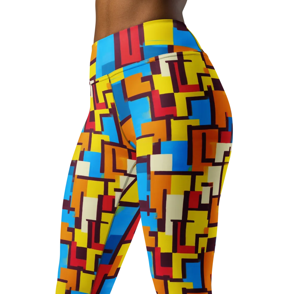 Bauhaus Voltage on Yoga Leggings — Left Front