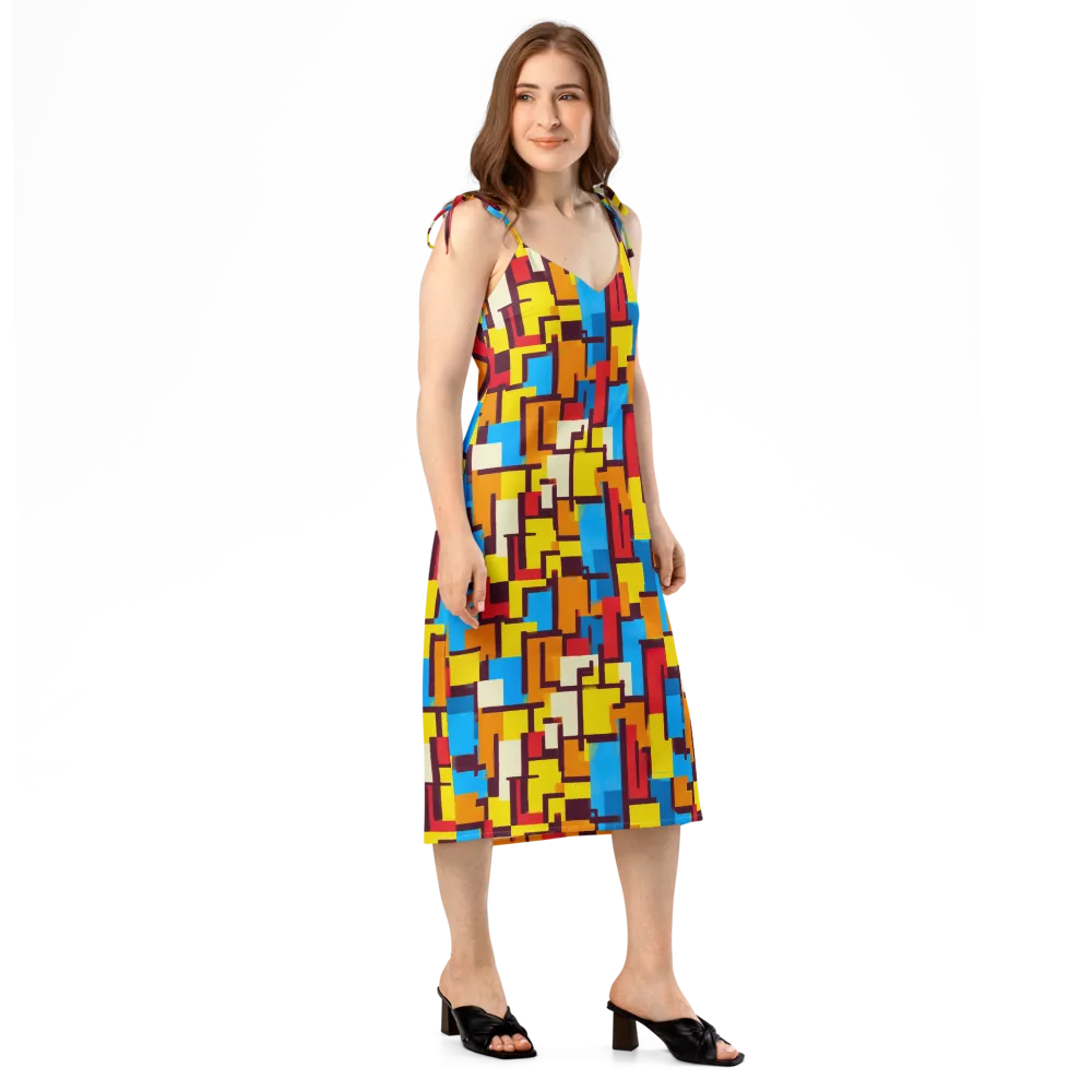 Bauhaus Voltage on Slip Dress — Right Front