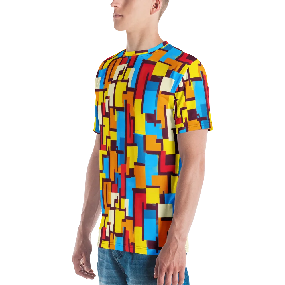 Bauhaus Voltage on Men's Crew Neck T-Shirt — Left