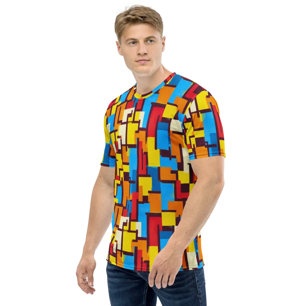 Bauhaus Voltage on Men's Crew Neck T-Shirt — Left