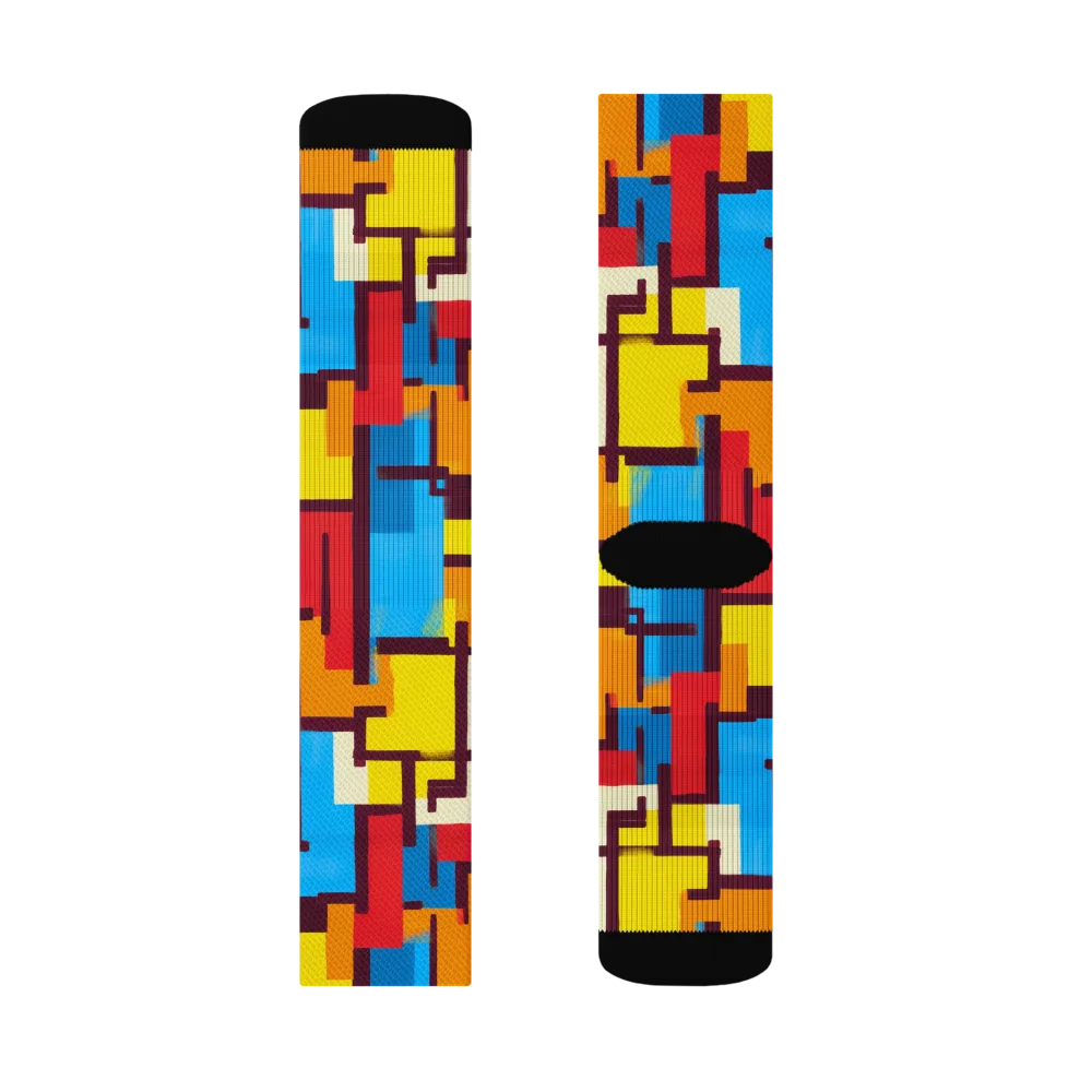 Bauhaus Voltage on Socks — Left Sock