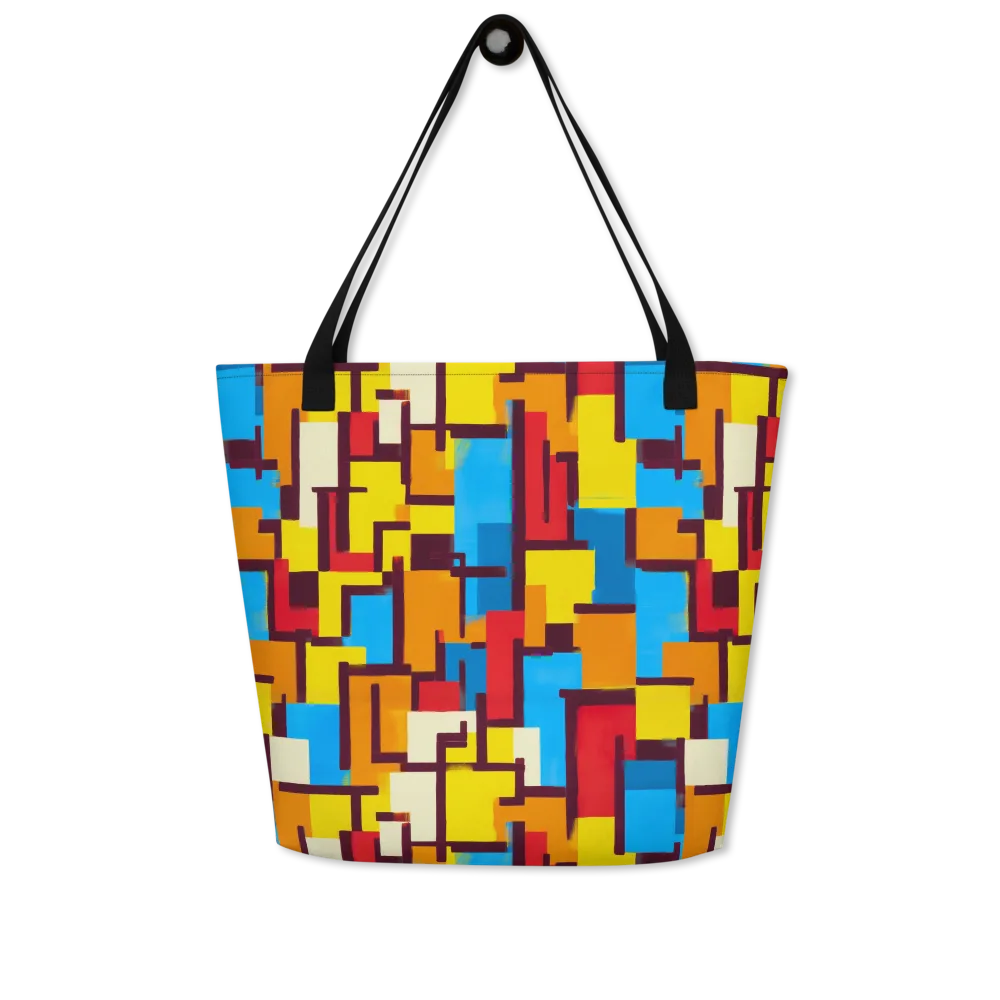 Bauhaus Voltage on Large Tote Bag W/ Pocket — Front