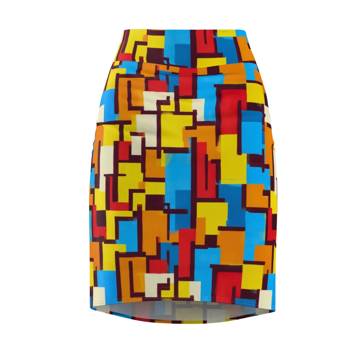 Bauhaus Voltage on Pencil Skirt — Front