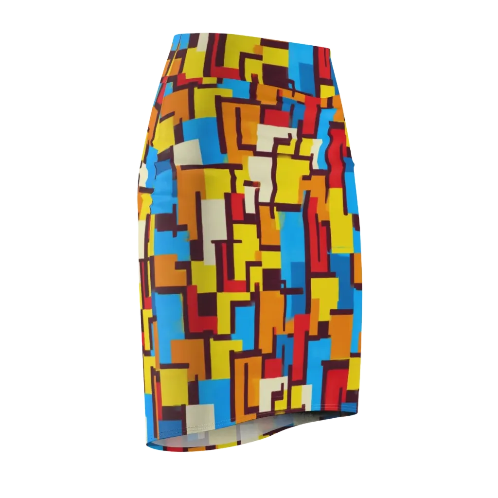 Bauhaus Voltage on Pencil Skirt — Front Side