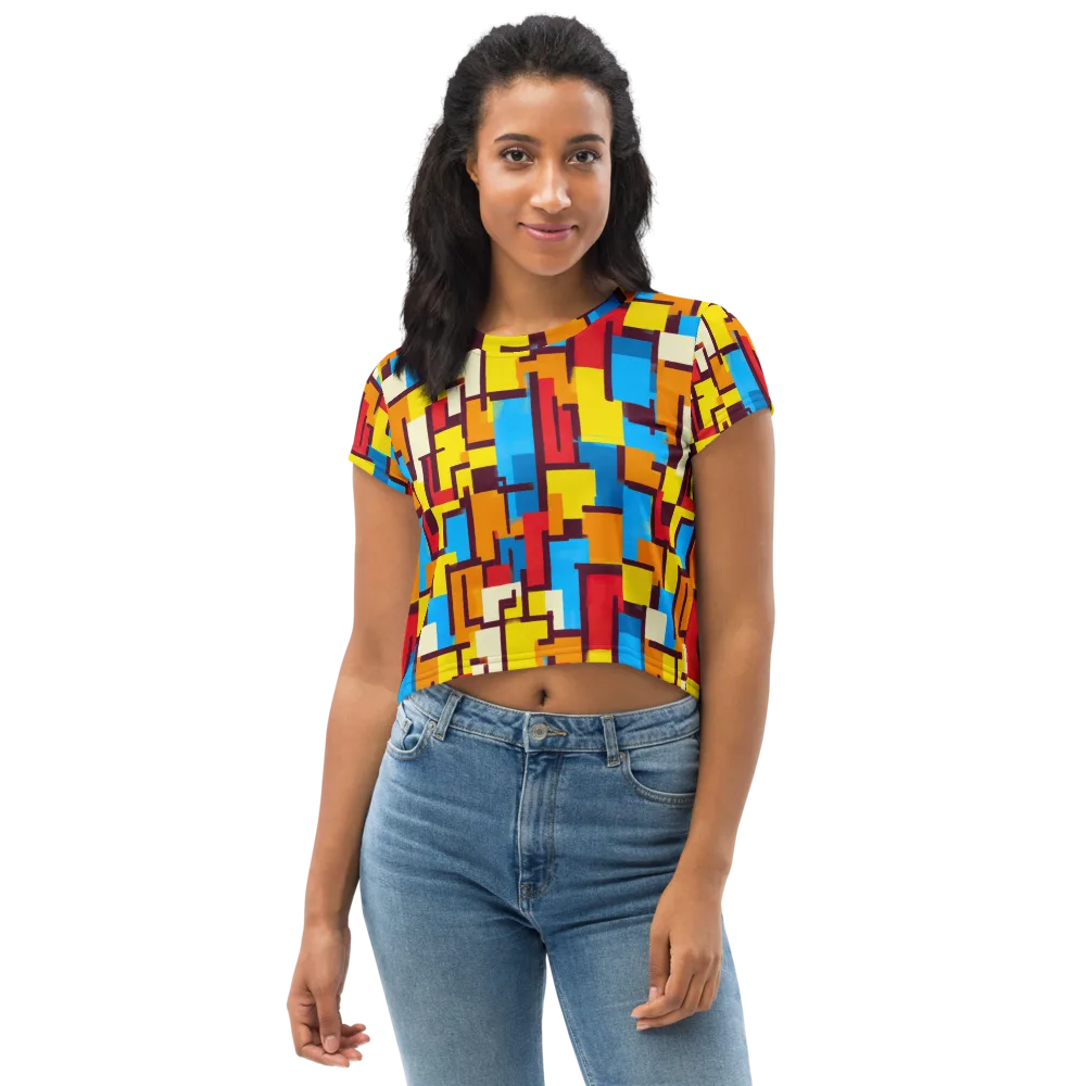 Bauhaus Voltage on Crop Tee — Front
