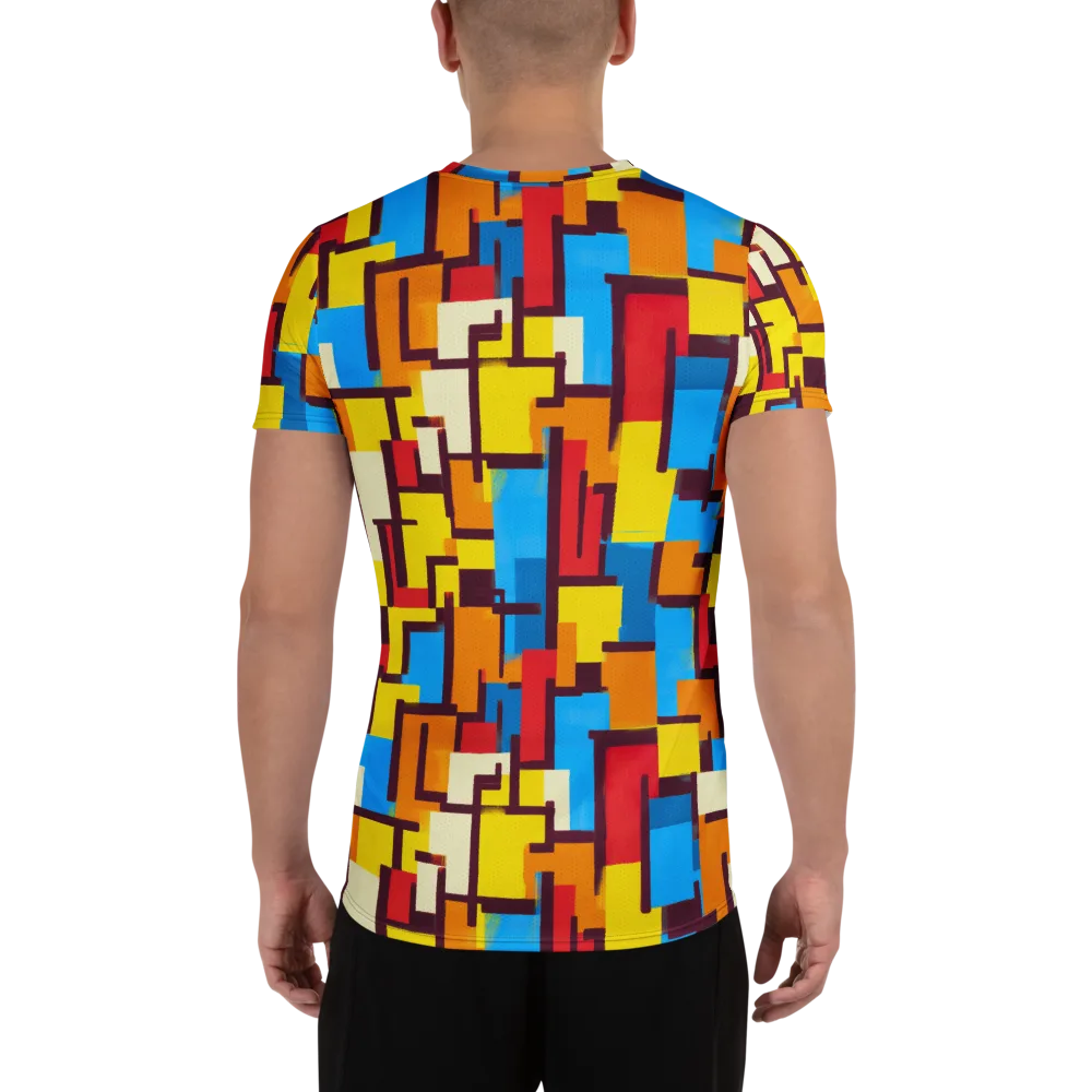 Bauhaus Voltage on Men's Athletic T-Shirt — Back