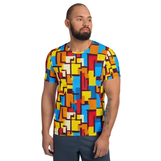 Bauhaus Voltage on a Men's Athletic T-Shirt
