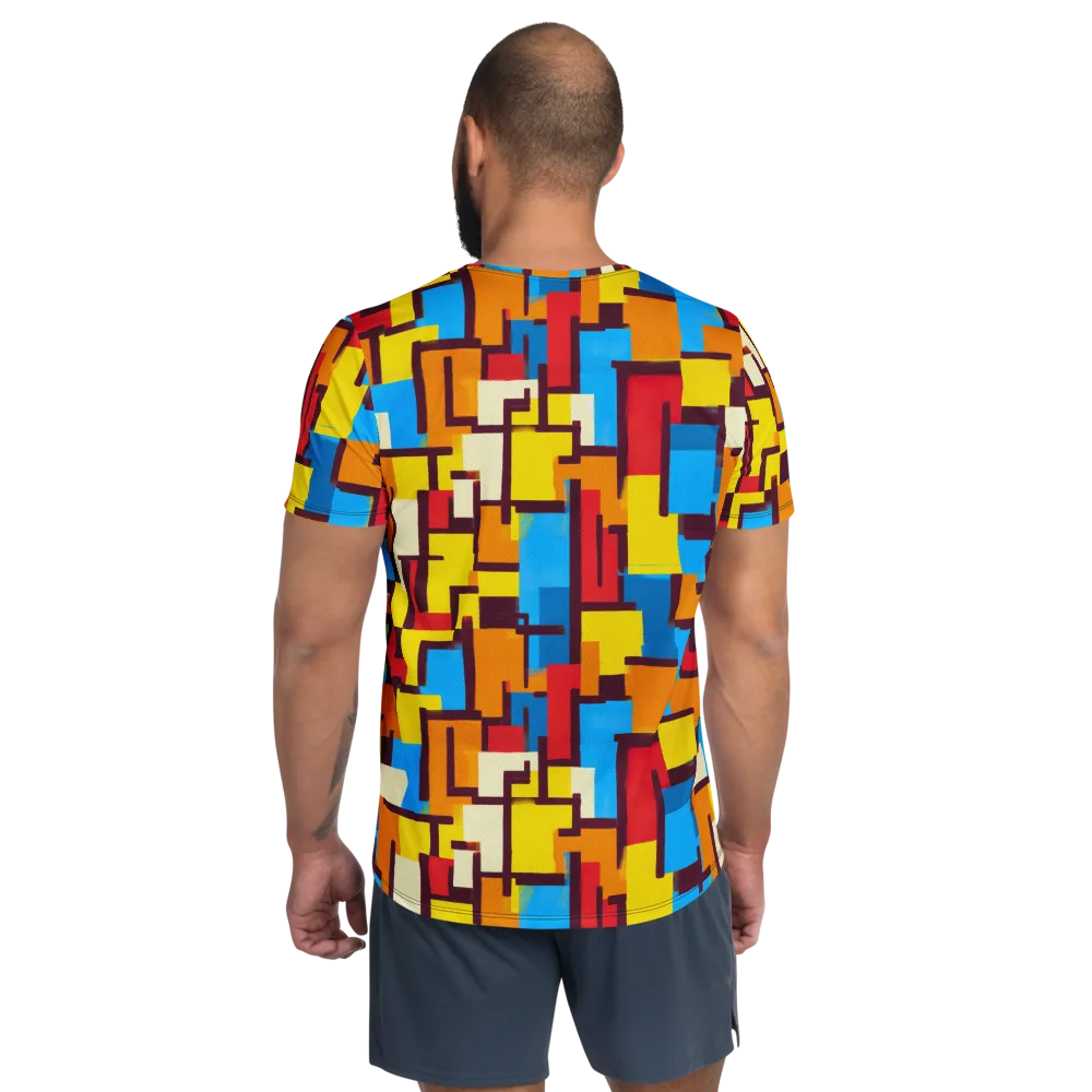 Bauhaus Voltage on Men's Athletic T-Shirt — Back