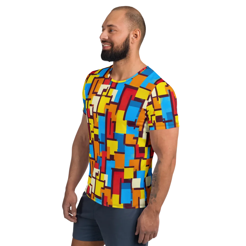 Bauhaus Voltage on Men's Athletic T-Shirt — Left