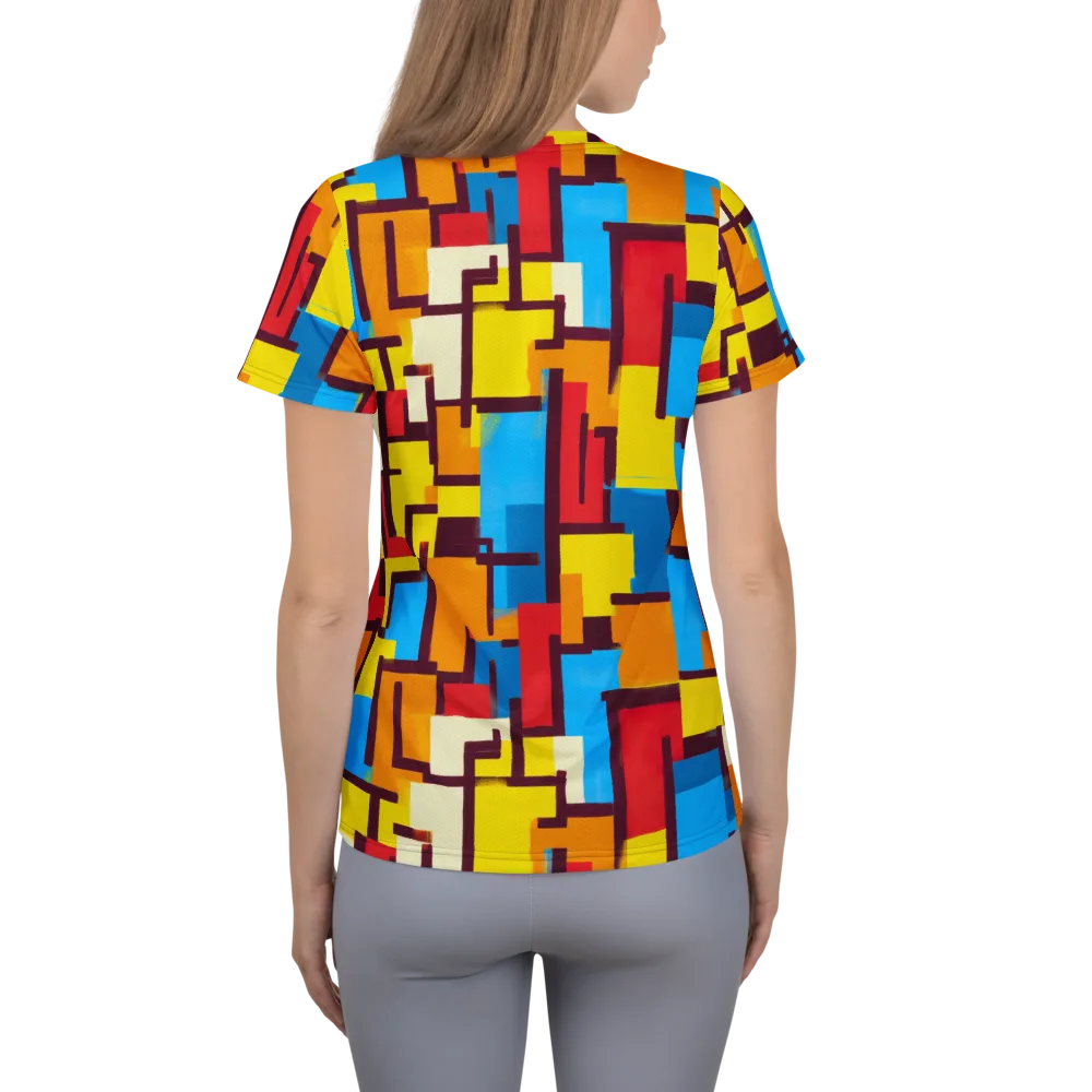 Bauhaus Voltage on Women's Athletic T-Shirt — Back