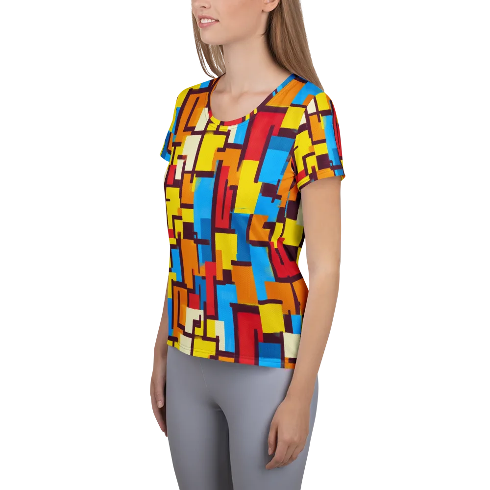 Bauhaus Voltage on Women's Athletic T-Shirt — Left