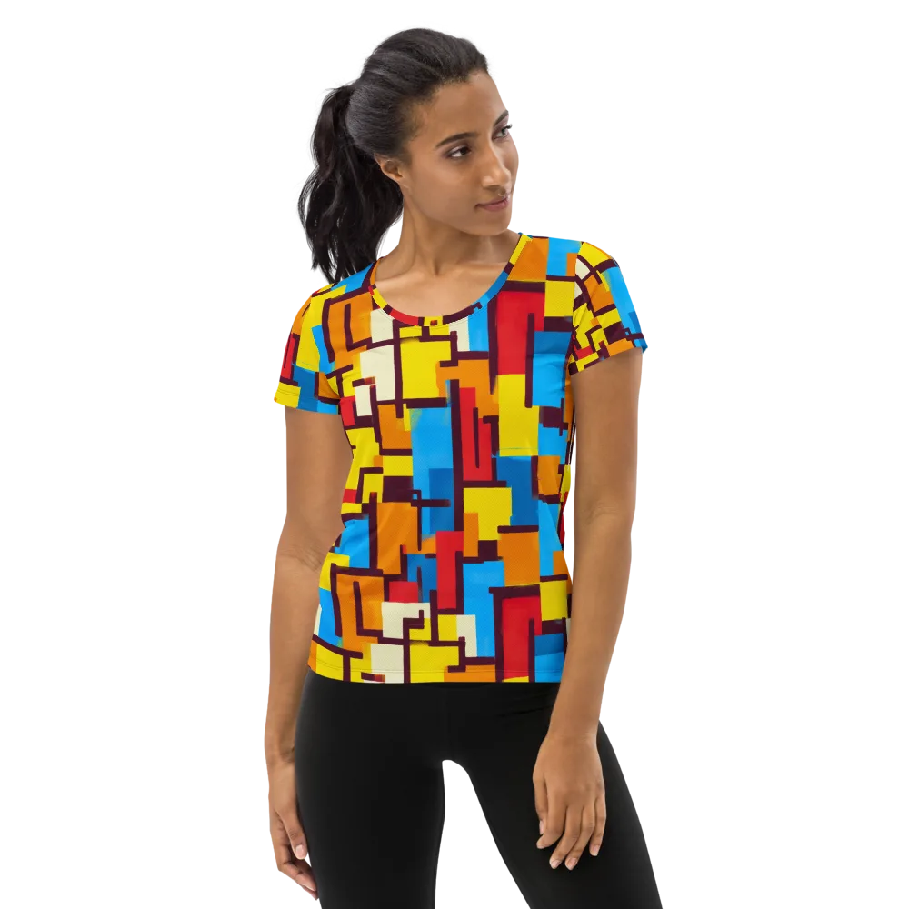 Bauhaus Voltage on Women's Athletic T-Shirt — Front