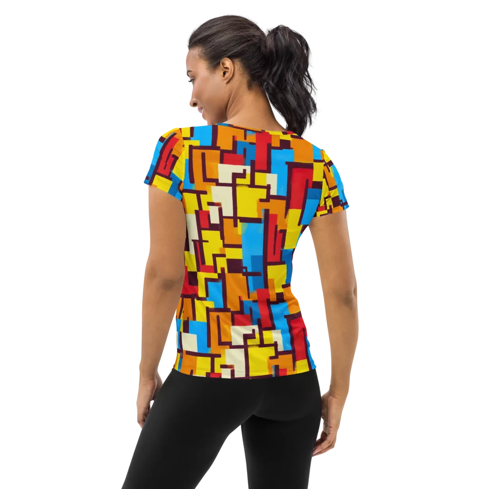 Bauhaus Voltage on Women's Athletic T-Shirt — Back