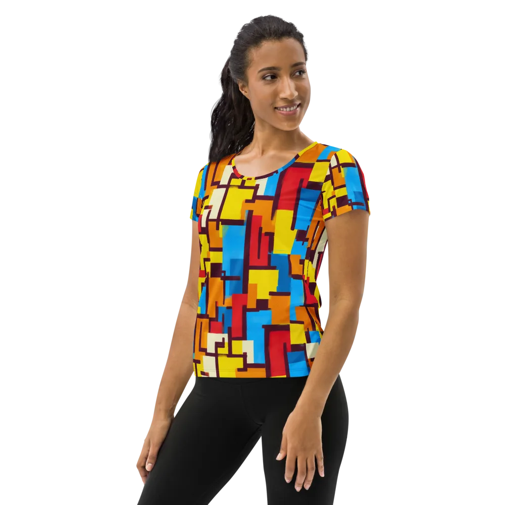 Bauhaus Voltage on Women's Athletic T-Shirt — Left