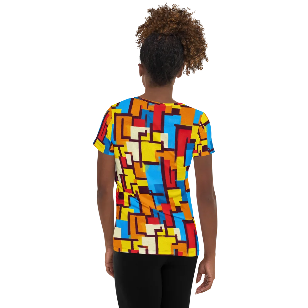 Bauhaus Voltage on Women's Athletic T-Shirt — Back