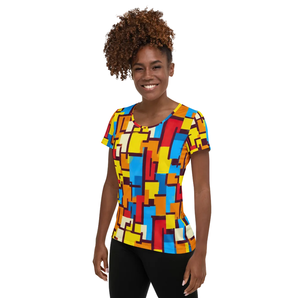 Bauhaus Voltage on Women's Athletic T-Shirt — Left