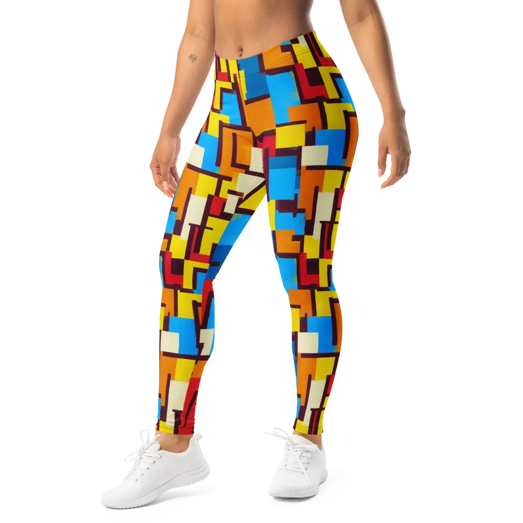 Bauhaus Voltage on Leggings — Left Front