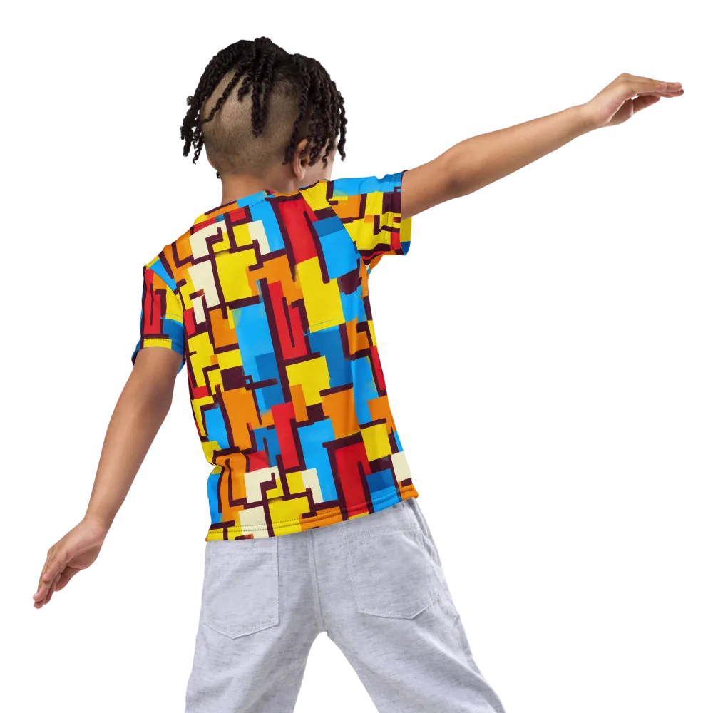 Bauhaus Voltage on Kids Crew Neck T-Shirt — Back