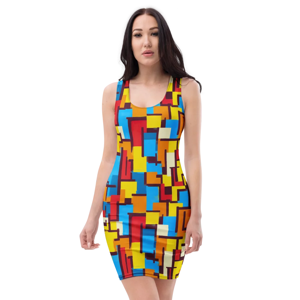 Bauhaus Voltage on Bodycon Dress — Front