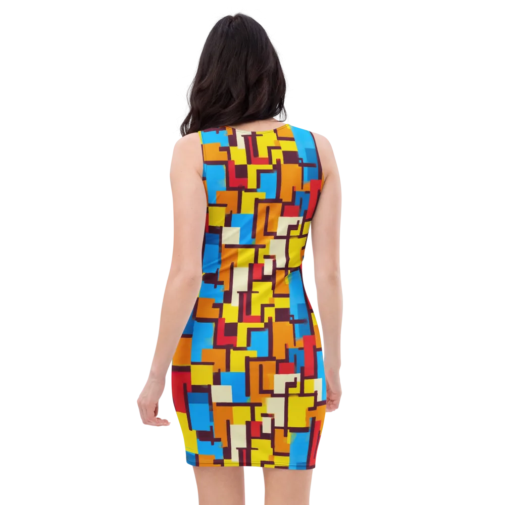 Bauhaus Voltage on Bodycon Dress — Back