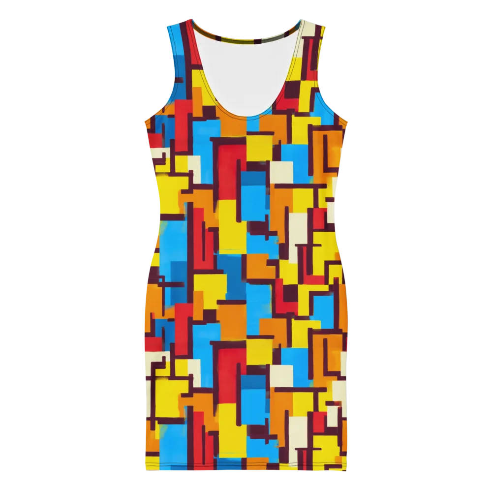 Bauhaus Voltage on Bodycon Dress — Front
