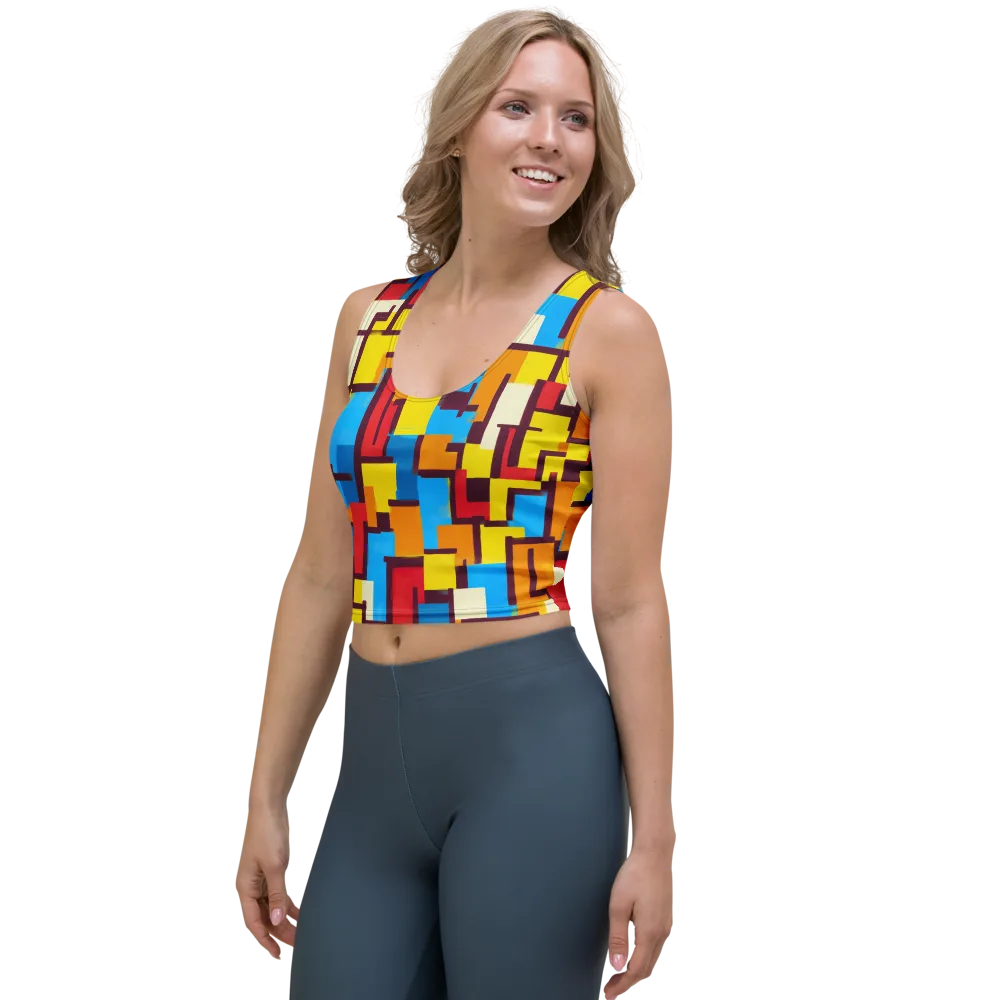 Bauhaus Voltage on Crop Top — Left Front