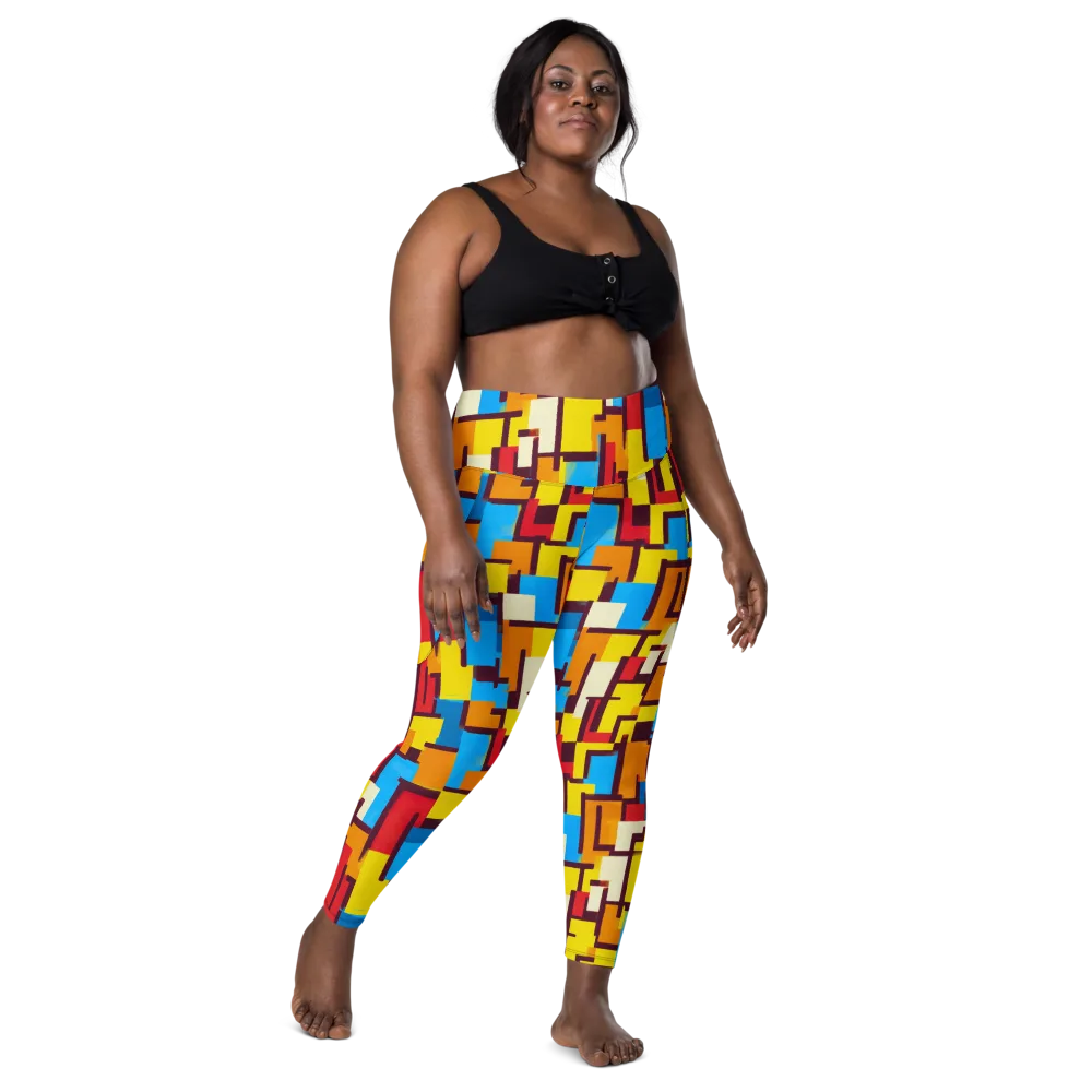 Bauhaus Voltage on Leggings with Pockets — Front