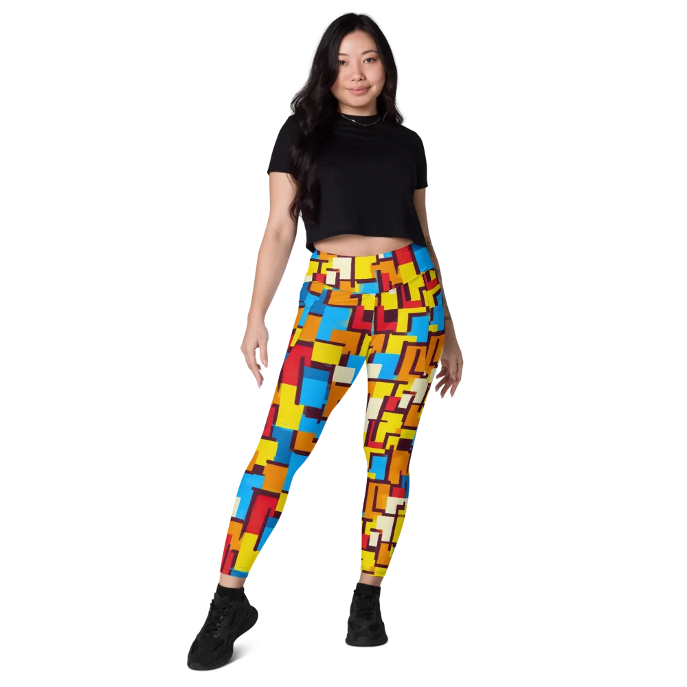 Bauhaus Voltage on Leggings with Pockets — Front