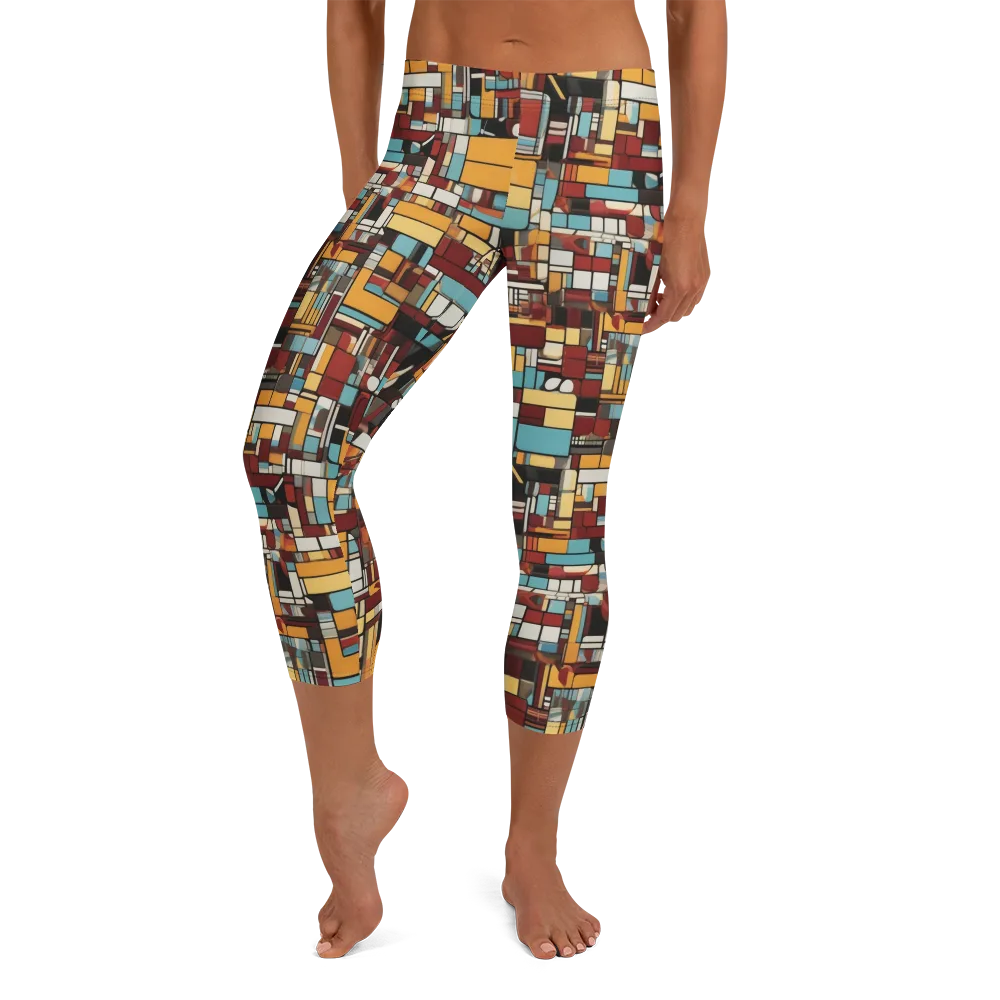 Chromatic City on Capri Leggings — Front