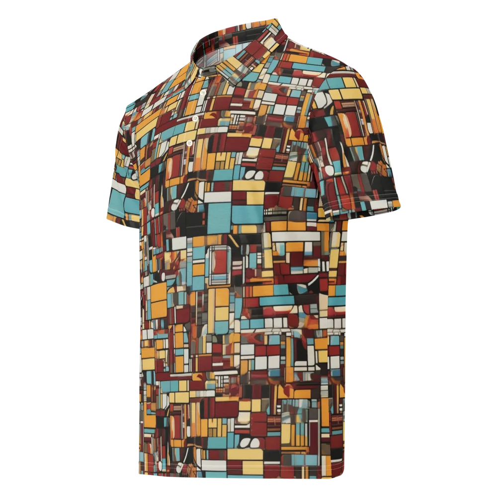 Chromatic City on Men's Slim Fit Polo Shirt — Left Front