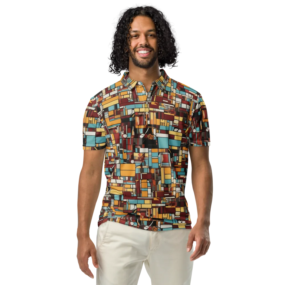 Chromatic City on Men's Slim Fit Polo Shirt — Front