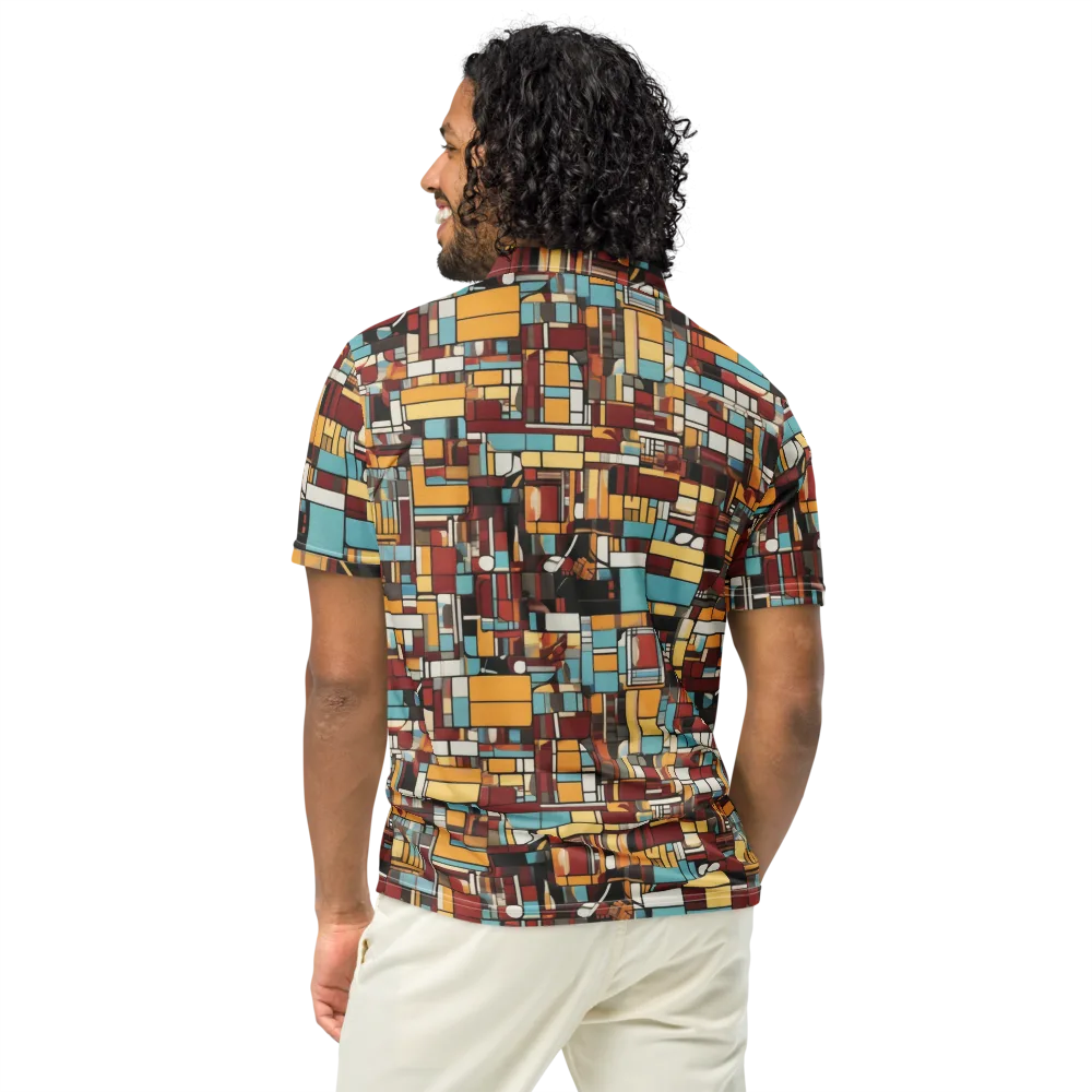 Chromatic City on Men's Slim Fit Polo Shirt — Back